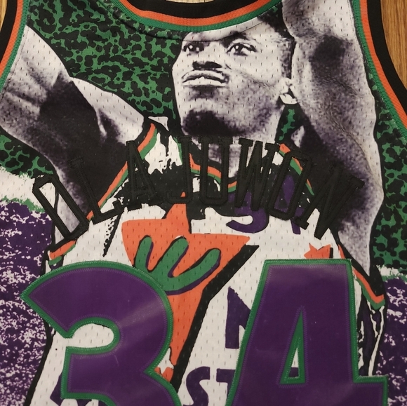 Mitchell & Ness NBA Mens Swingman Jersey Allstar 1995 Hakeem Olajuwon Size 2XL - Picture 5 of 6